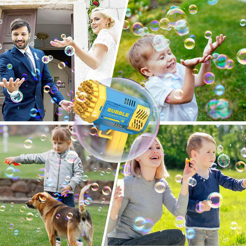 Bubble Machine, 2 Pack Bubble Gun Toy, Summer Kid Toy for Boys Girls, Bubble Blaster for Birthday, Wedding, Outdoor