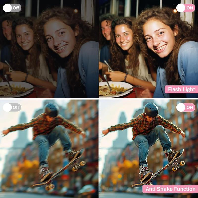 T-JERZENS 4K Digital Camera Autofocus 50MP Vlogging Camera with 32GBSD Card 16X Digital Zoom Compact Camera, 2.8-Inch Screen, Fill-In Light, Anti-Shake