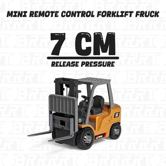 BRRRRT 1/64 RC Forklift Toy 7 Channel 2 Mode Mini Remote Control Forklift Truck with Rechargeable Battery 2 in 1 Transformable Lift Fork & Hook for Adults Kids Boys and Girls
